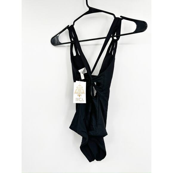 Becca by Rebecca Virtue Skylar Plunge One Piece Swimsuit S NWT - Picture 3 of 7
